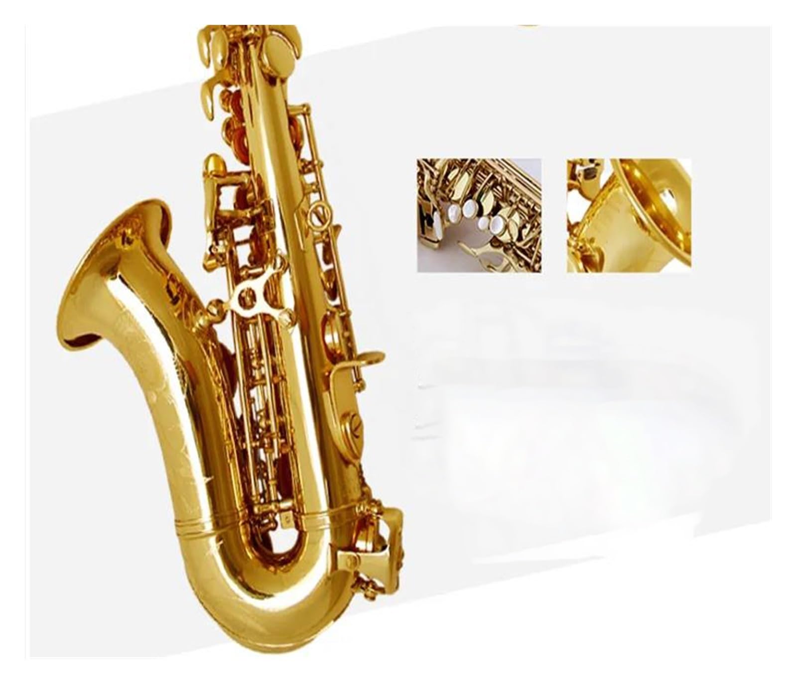 Sassofono Professionale Sassofono soprano curvo Sib Strumento musicale Sassofono per adulti Prestazioni di livello professionale