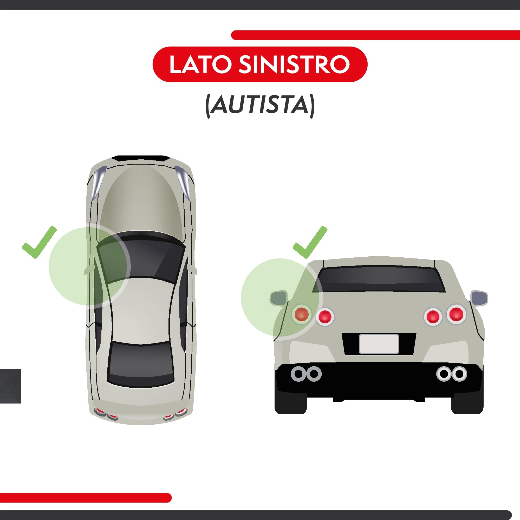 Vetro Specchietto Retrovisore Per Audi A3 (8V) 2012-2020, Termico (Sinistro)