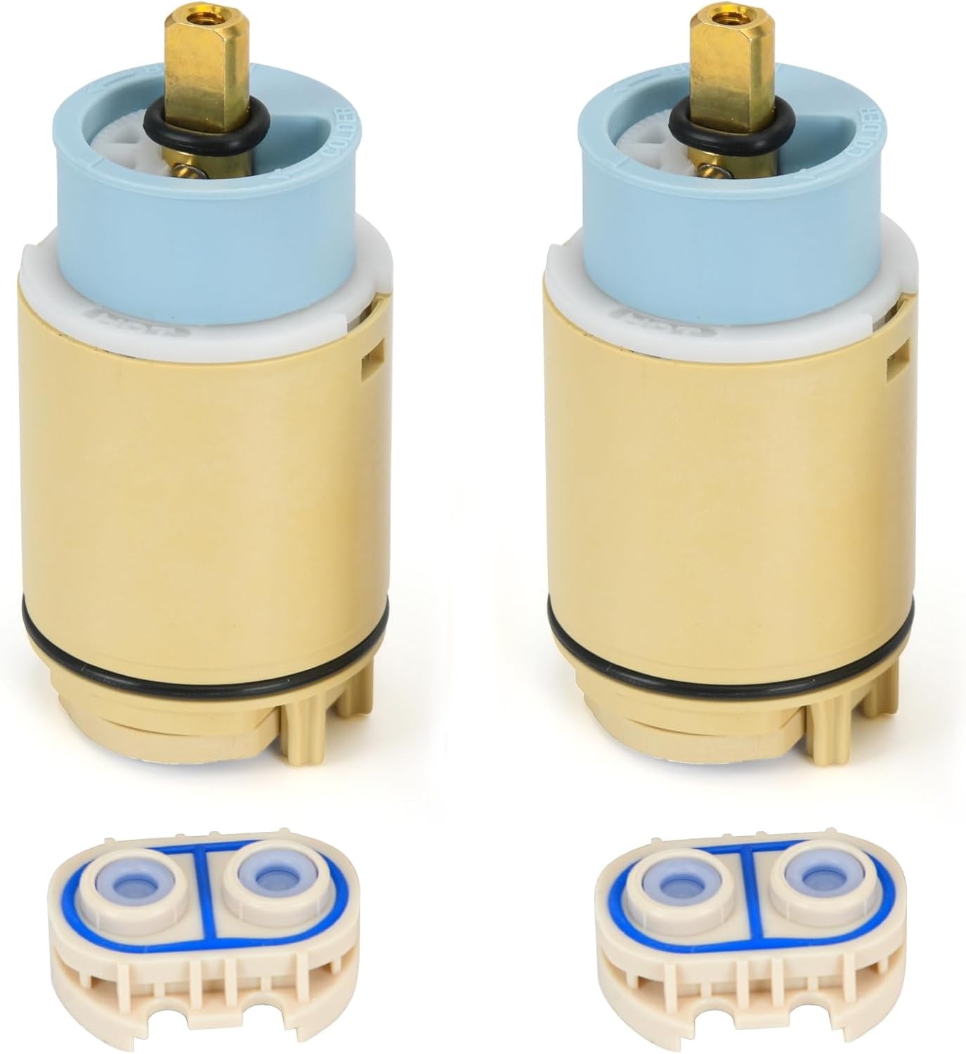 Single Function Pressure Balance Cartridges w/Check Valves Shower Cartridge Replacement Parts for Peerless & Delta Single Handle Tub/Showers Faucet Replace# RP70538 & RP73625 (2 Pack)