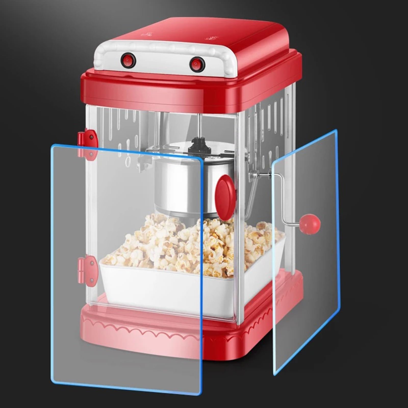 macchina per pop corn Macchina for popcorn for uso domestico commerciale Aria calda Popper for mais spuntato con olio automatica for fai-da-te Riscaldamento Pentola antiaderente per uso familiare