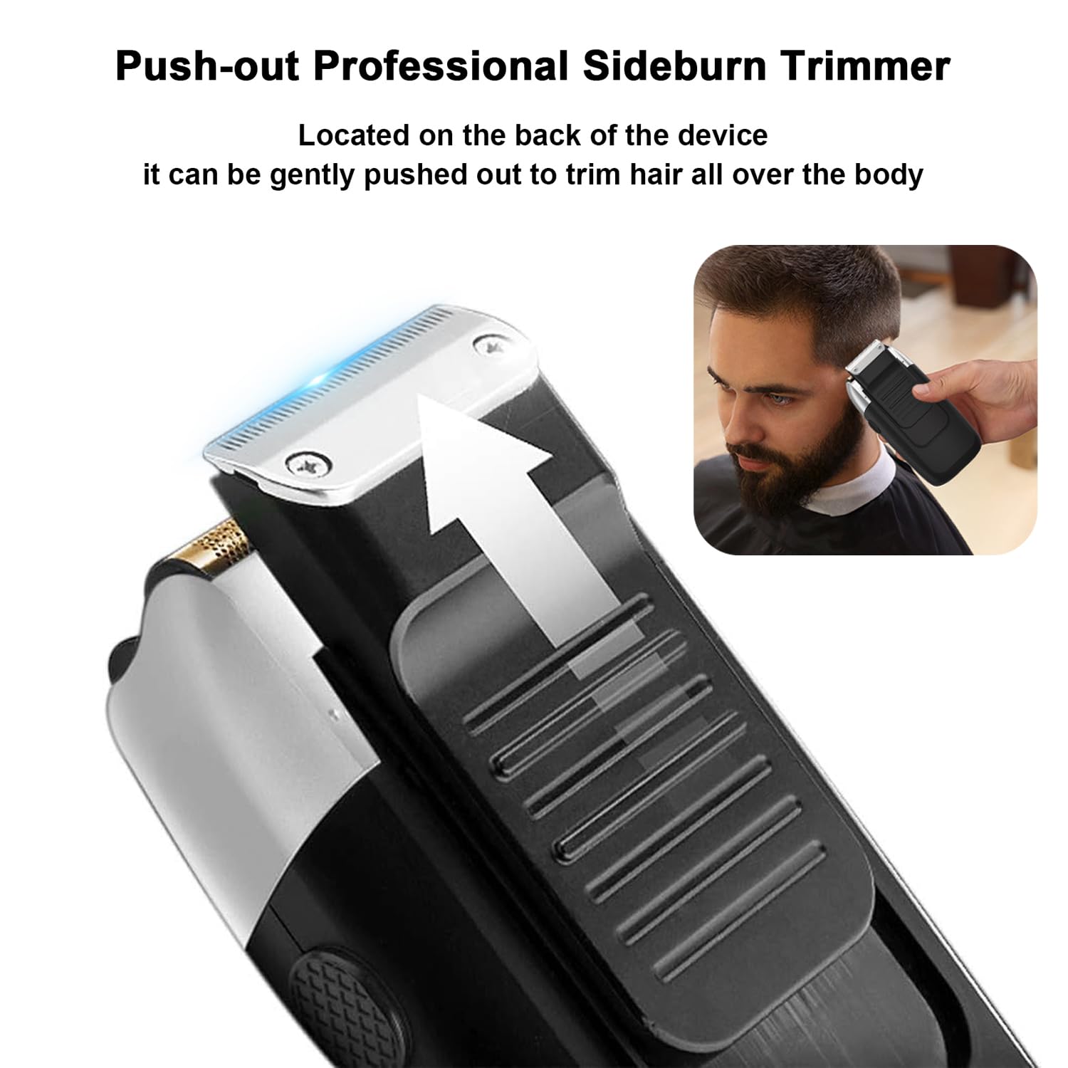 Maquina de Afeitar para Hombre KEMEI, Shaver Barberia Eléctrica con Recortadora, Afeitadora Inalámbrica con Lámina de Titanio y Maleta, KM-2026