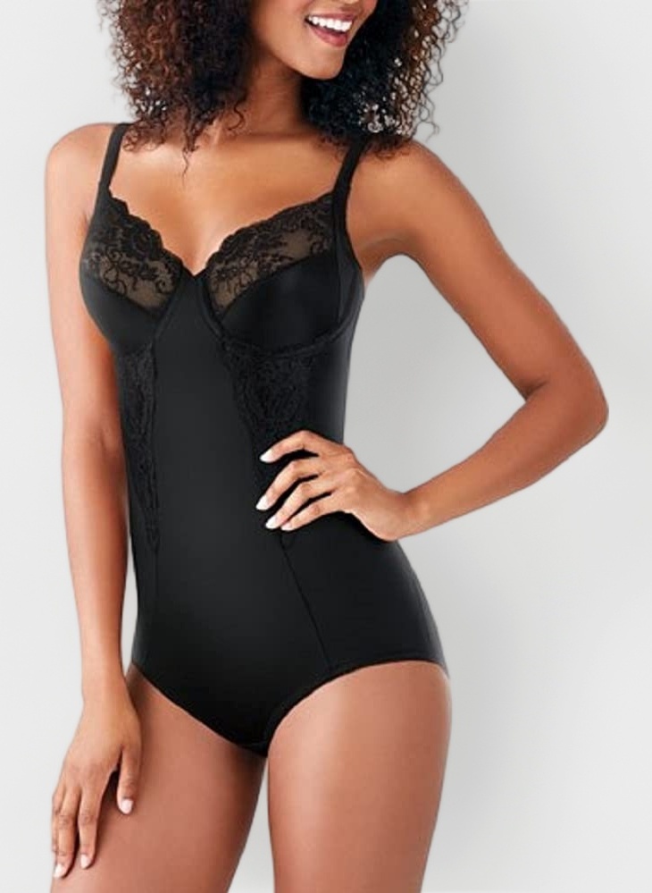 Maidenform Damen Pretty Collection-BodyBriefer with Lace Miederslip