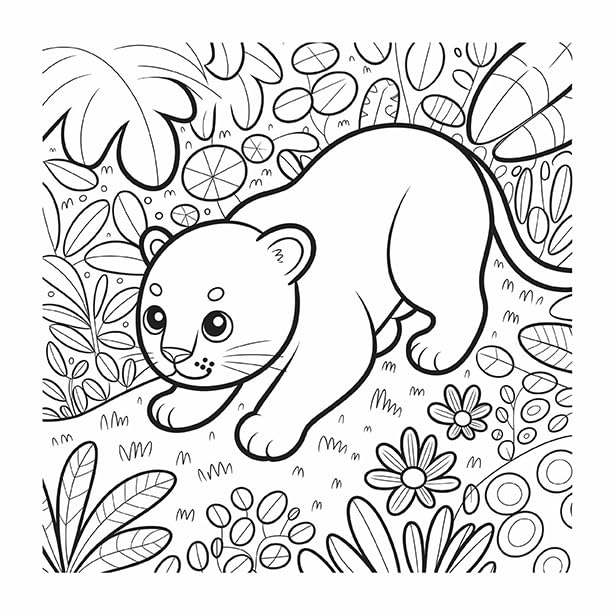 Cute Cozy Coloring: Jungle image 4