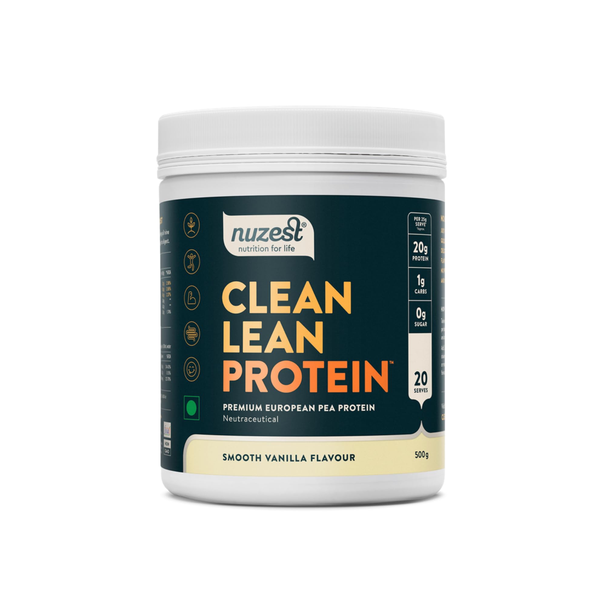 Nuzest - European Pea Protein Isolate Powder - Smooth Vanilla Flavour - Vegan Protein Shake - Plant-Based - Low Calorie & Carb - Easy to Digest - Gluten & Dairy Free - 500g (20 Servings) (B0CRL934HV) Amazon Price History, Amazon Price Tracker