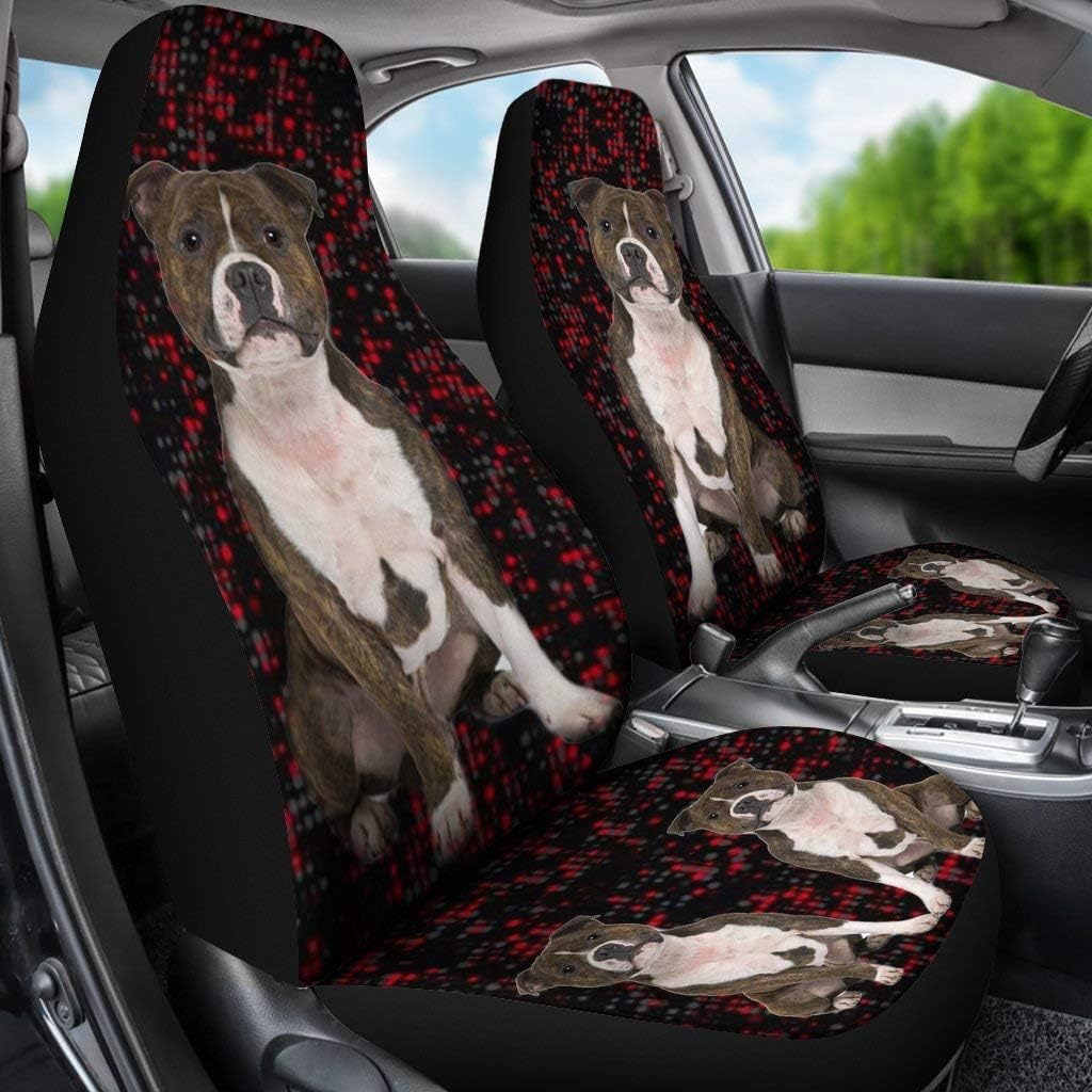 Staffordshire Bull Terrier Print Car Seat Covers
