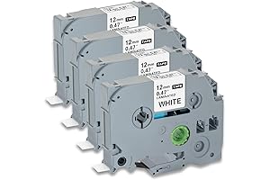 Replacement for Brother TZe-231 White 12mm 0.47 inch Label Tape Compatible with P-touch Label Maker