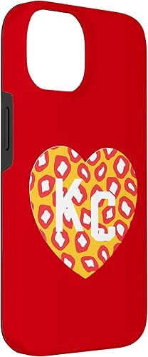 Vista 6 de Carcasa para iPhone 11 KC Heart Red/Yellow Animal Print Kansas City Hearts Kc Heart