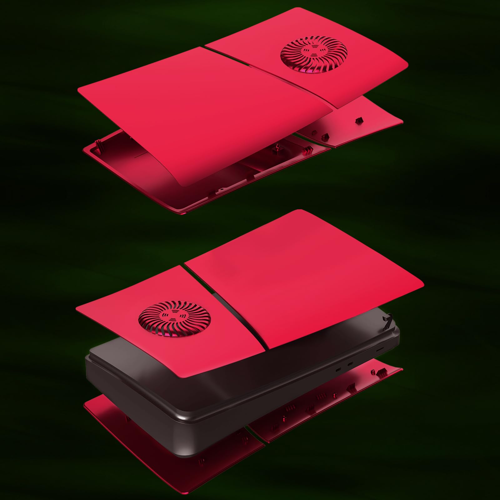 Façades pour PS5 Slim Digital Edition Plaques pour PS5 Slim avec aérations de Refroidissement ABS Anti-Rayures Anti-poussière Coque de Protection de Rechange pour Playstation 5 Slim
