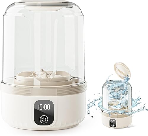 Miniatura 10 de Lavadora para ropa interior, lavadora mini portátil de 2.5L de actualización, mini lavadora de limpieza profunda para ropa pequeña para apartamento