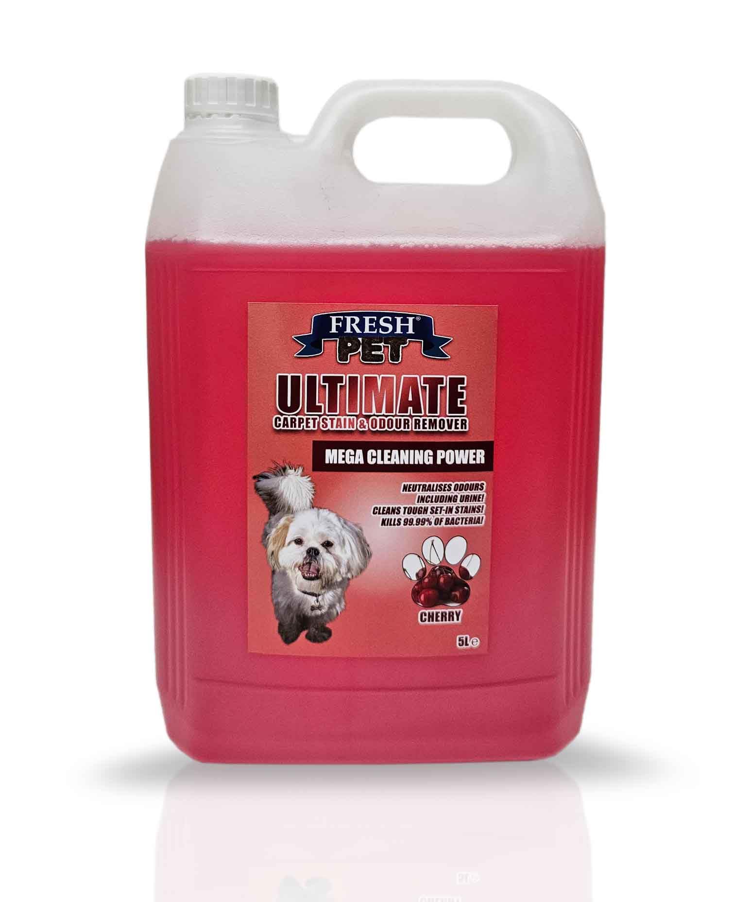 Fresh Pet Ultimate Carpet Shampoo - made to tackle Pet Odour - 5L Range (CHERRY)