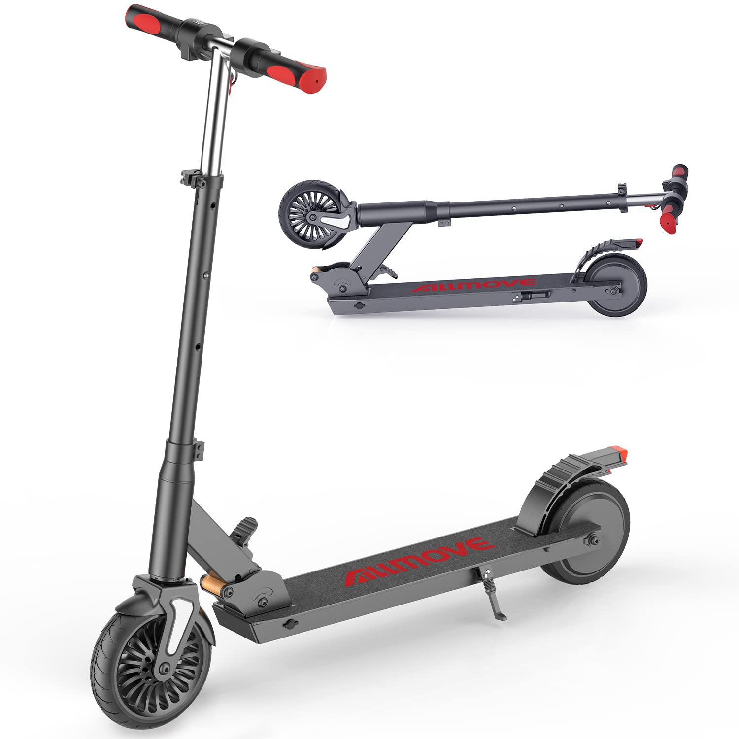 2022 Newest ALLMOVE X1 Electric Scooter for Kids Up to 12.4 mph Foldable Electric Scooters with 3 Adjustable Speeds and Handlebar Heights LCD Display Lightweight Scooter for Kids, Teens Ages 8+