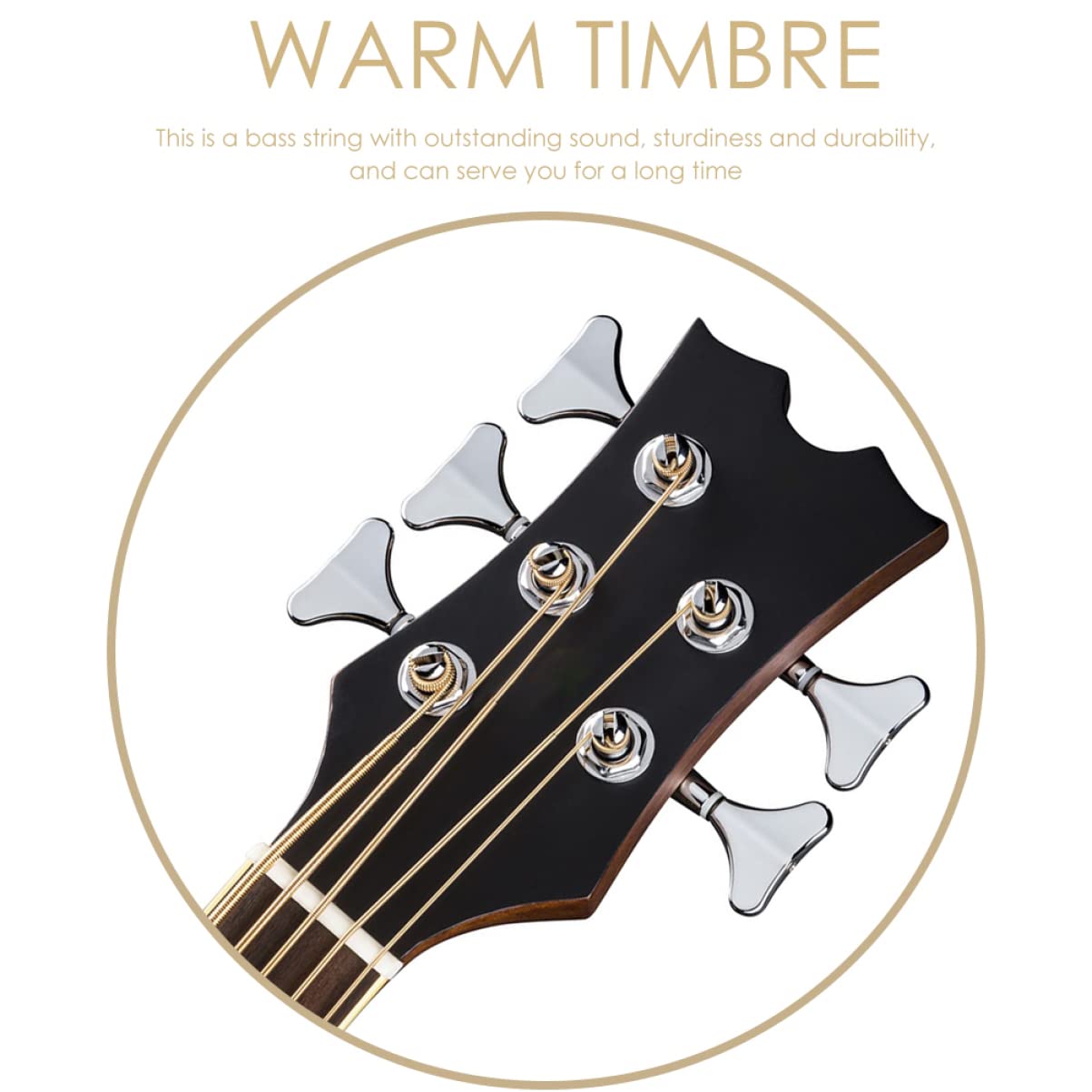 Alasum 5 zestawów strun basowych struny muzyk struny zamienne do basów struny instrumentu basowego standardowe struny napinające gitara basowa akcesoria ukulele części basowe akcesoria basowe mosiądz