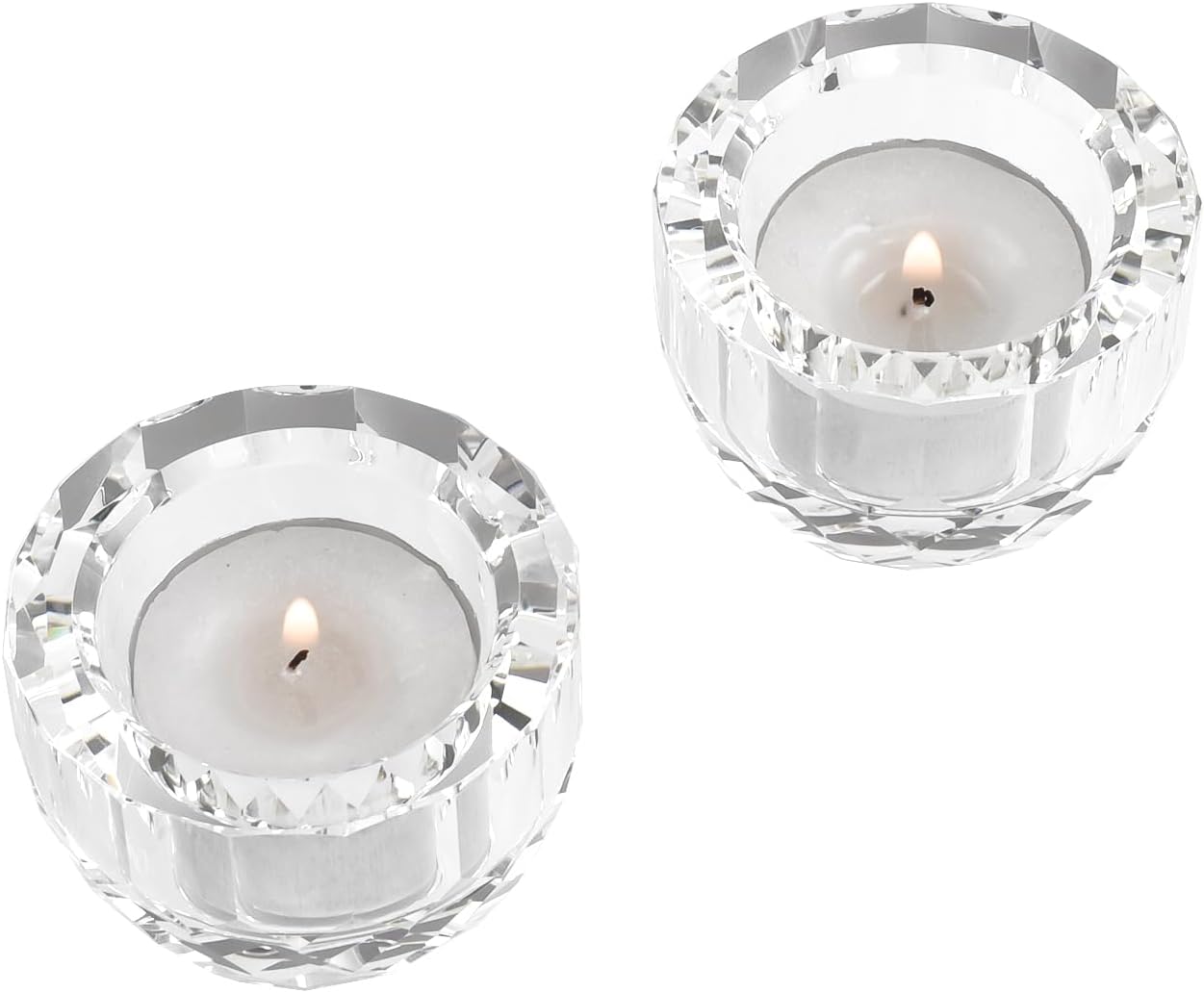 Crystal Tealight Candle Holders, Candlestick Holders for Wedding Centerpieces, Christmas Decor, Party Decorations, Home Table Accessories (2pcs) - Image 7