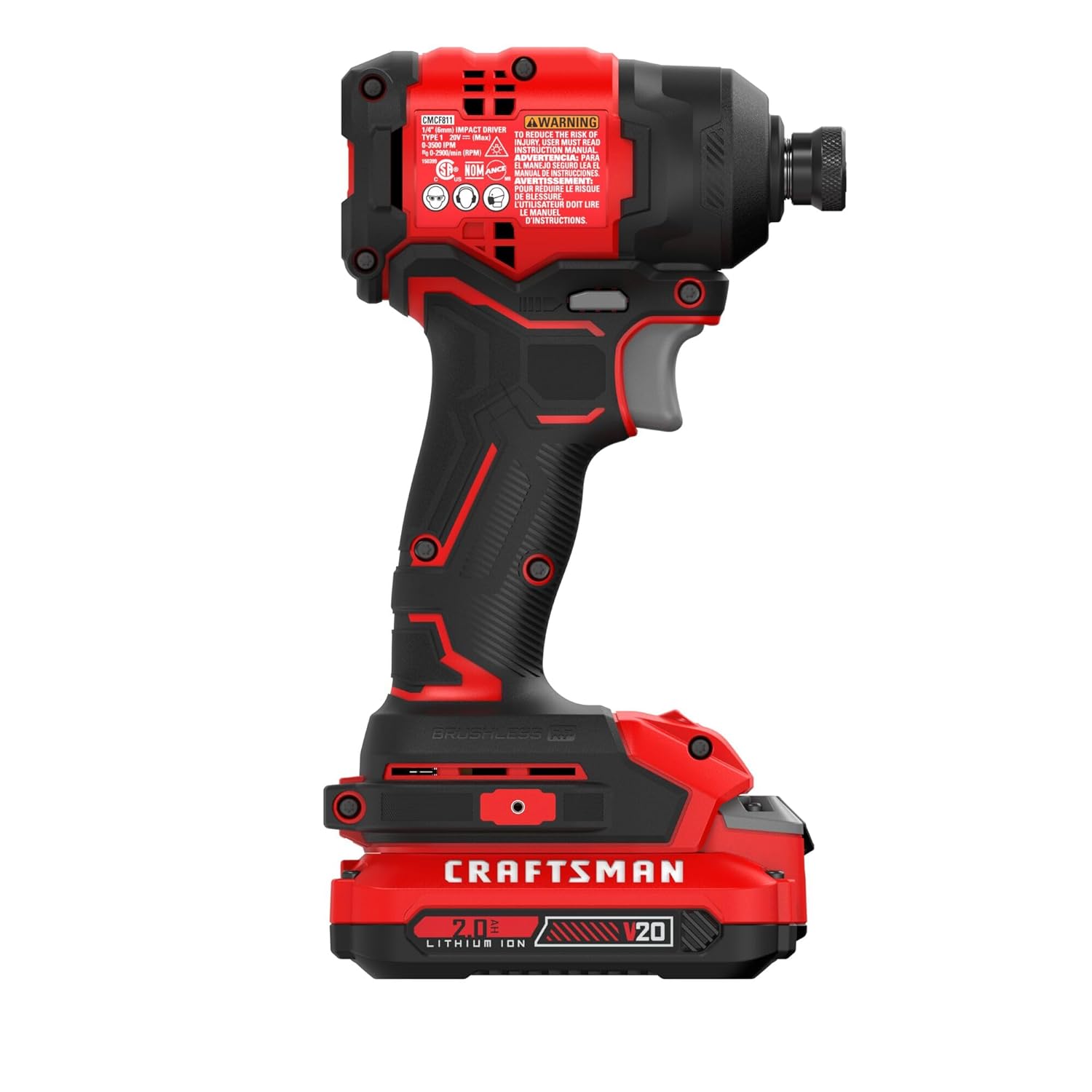 CRAFTSMAN V20 BRUSHLESS RP Compact Impact Driver Kit (CMCF811D1) - Image 4