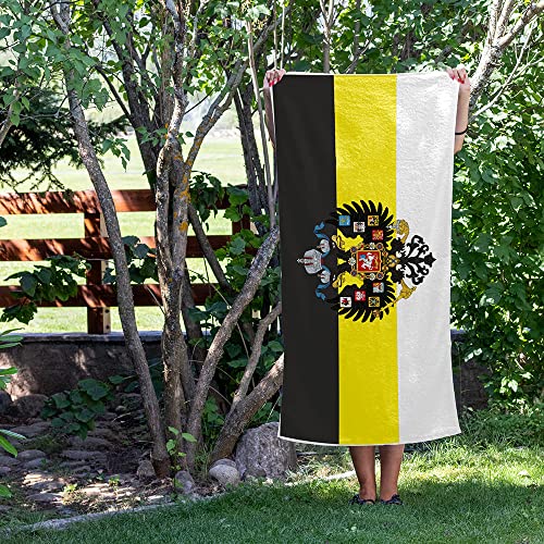 Apedes Russian Imperial Coat Of Arms Beach Towel Rectangle (30”X60”) Oversized, Super Absorbent Sand Free Thick Large Pool Towel #TOP1