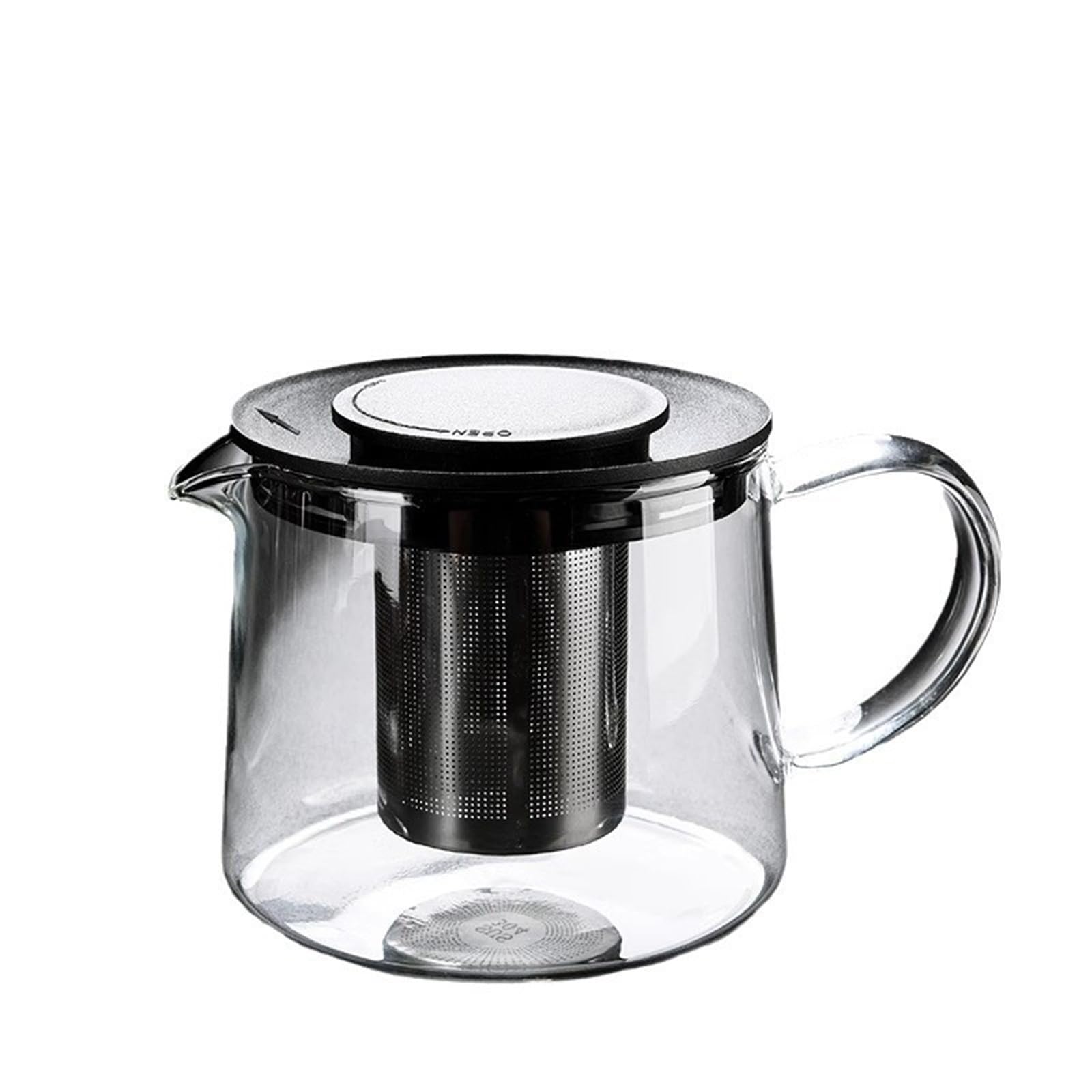 Teekanne aus Glas Teekessel mit Teezubereitung Hochtemperaturbeständiger Glaskessel Teekessel Großer Wasserkocher mit kochendem Wasser Teebrüher Teeservice Filtereinsatz Heimgebrauch(1600ML)