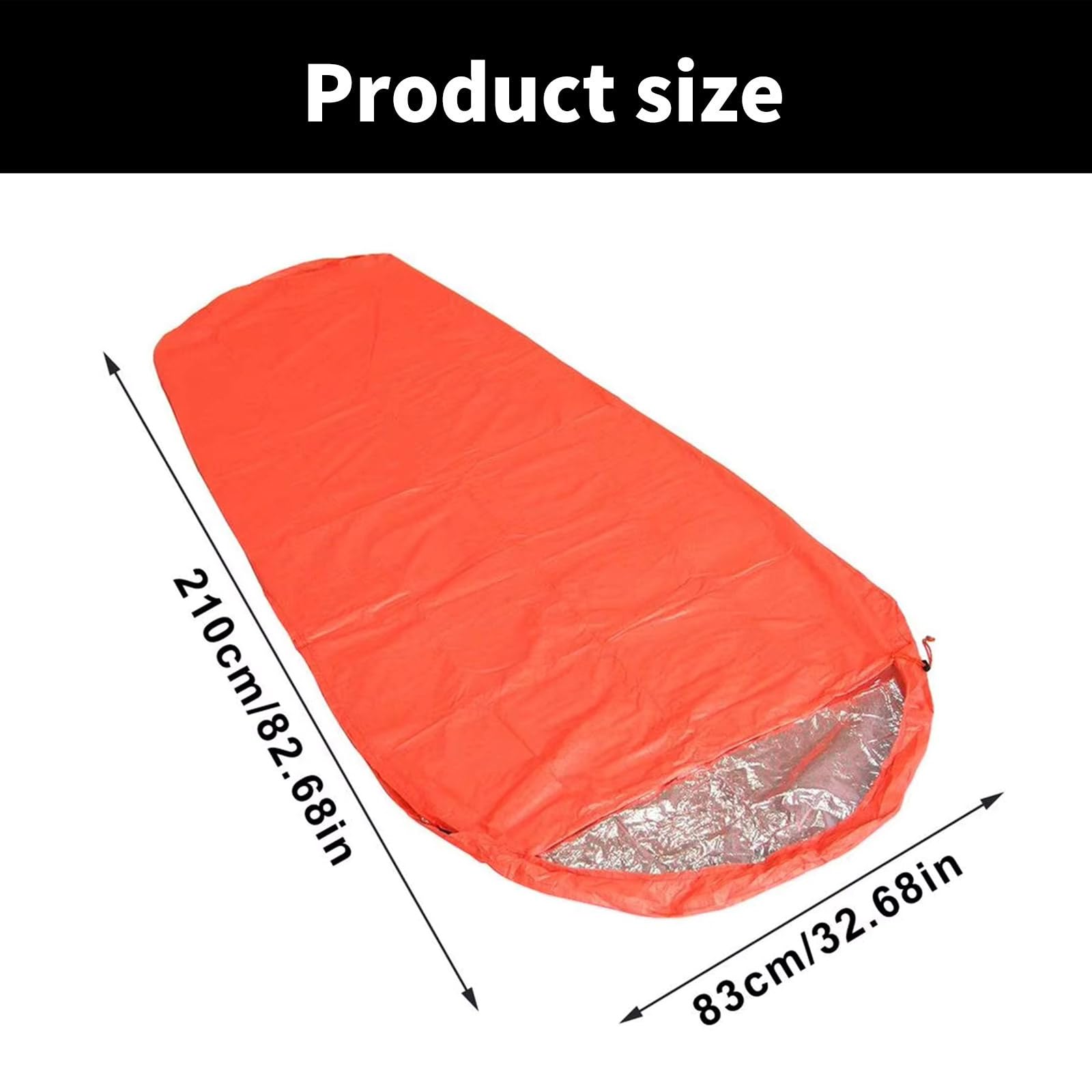 Saco de dormir de emergencia para acampar al aire libre, manta térmica, saco de dormir de supervivencia, kit de emergencia para camping