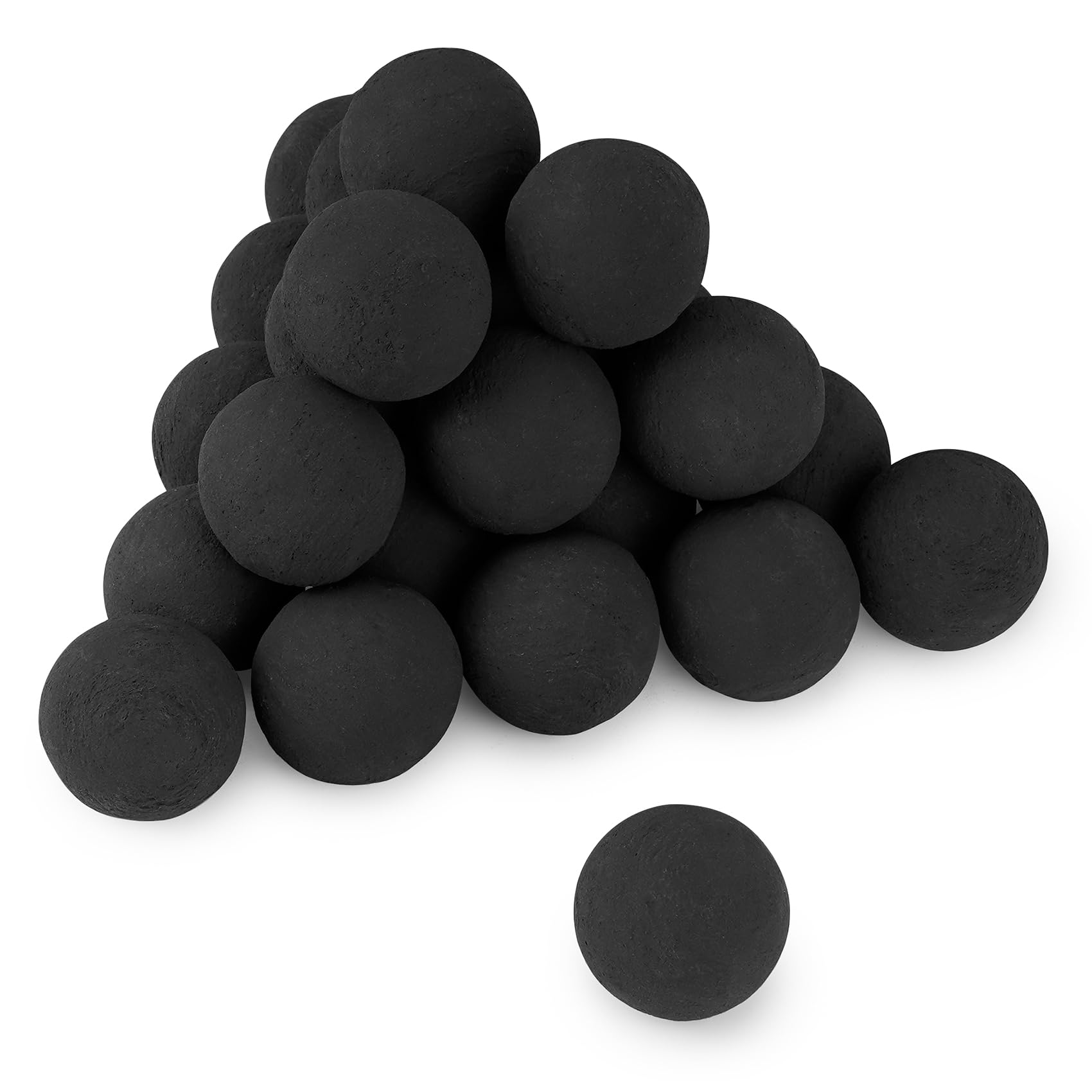 Stanbroil 2 inch Ceramic Fire Balls, Set of 25 Round Fireballs, Modern Accessory for Indoor or Outdoor Fire Pits Fire Bowl and Fireplace, Black-image-13