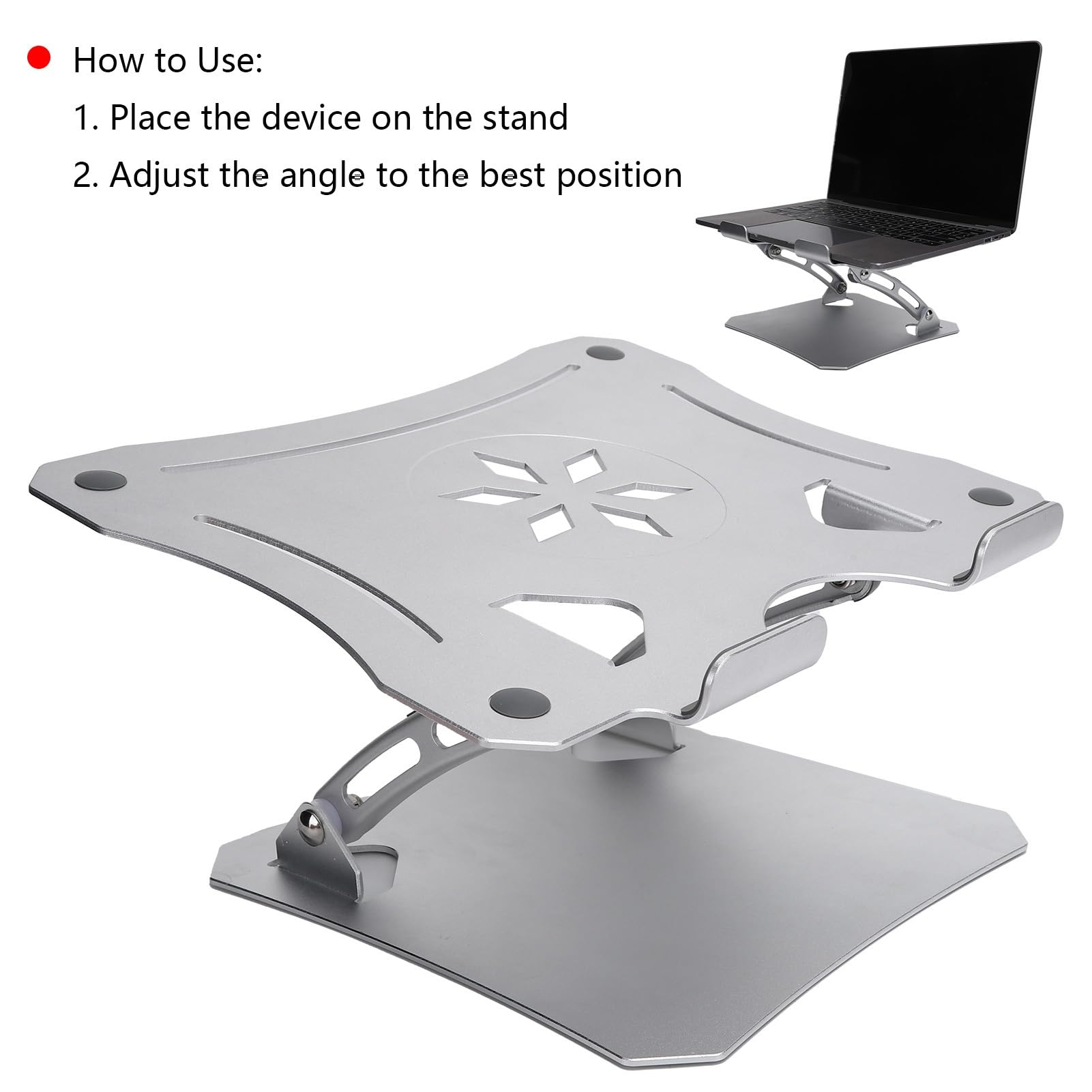 Laptop Stand Adjustable Aluminum Alloy Cooling Base for