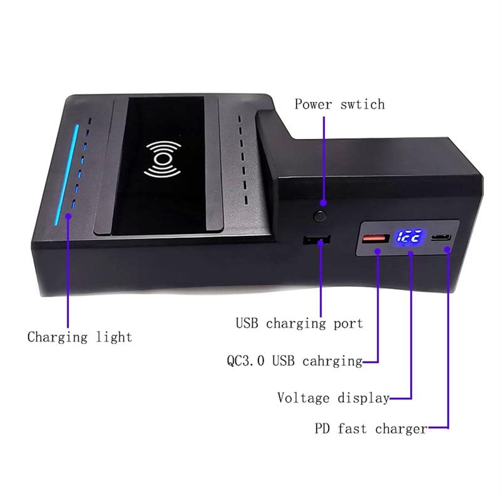 Szybka ładowarka do telefonu 15W samochodowa bezprzewodowa ładowarka QI podkładka ładująca uchwyt na telefon, dla, Q5 SQ5 2019 2020 2021 akcesoria Bezprzewodowa ładowarka samochodowa