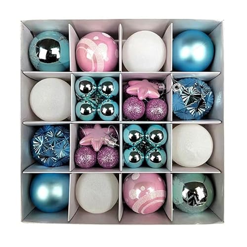 Immagine del prodotto Litthing Set di 42 Palline di Natale, Accessori Decorativi per L'Albero di Natale con Gancio, addobbi Natalizie in Rosso e Bianco, Idee Regalo Natale Decorazioni Natalizie per la Casa