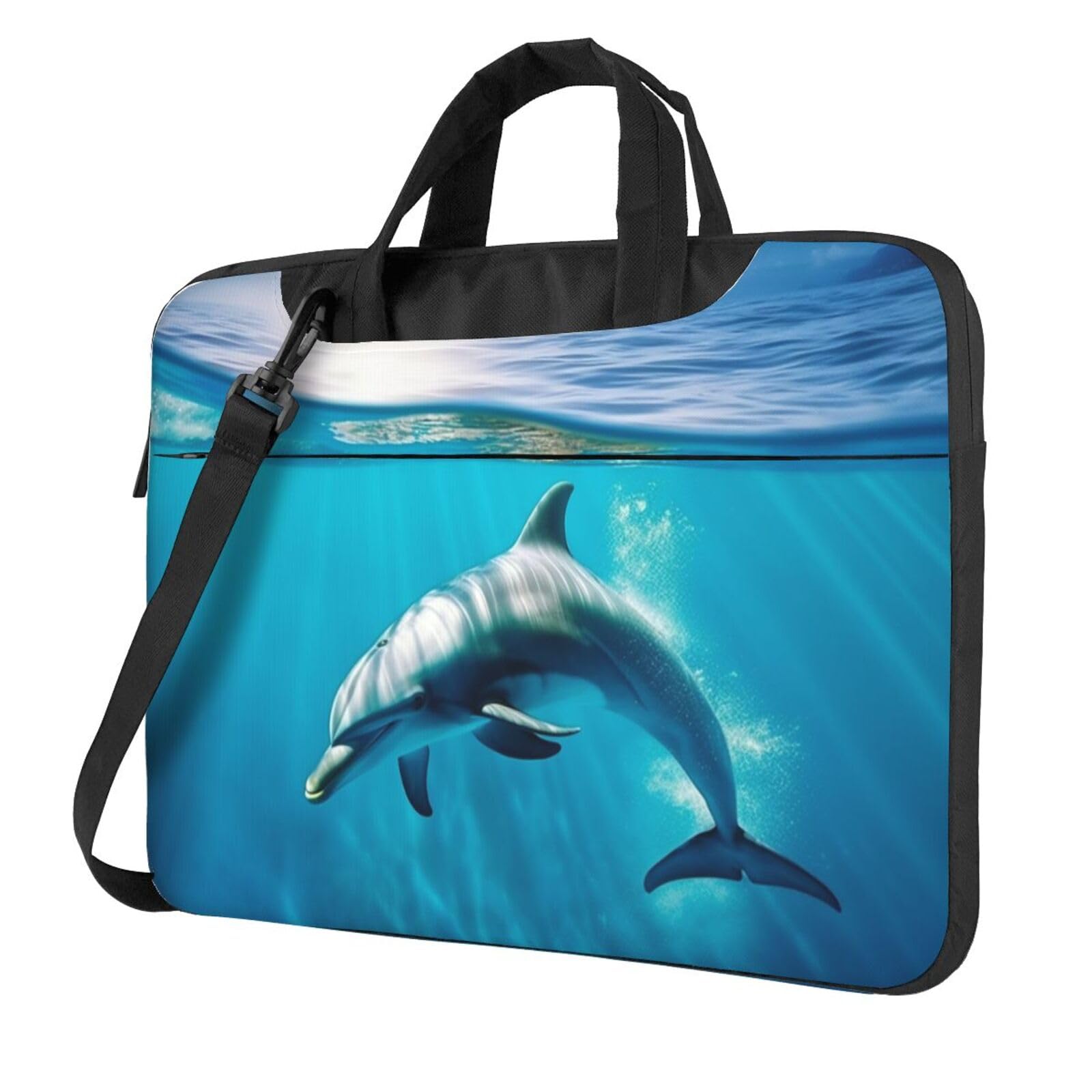 Sac pour ordinateur portable dauphin imprimé mer bleue - 8