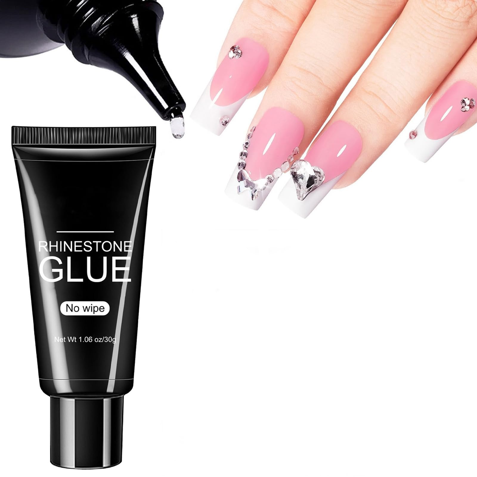 Gel 3D GZSYY pour nail art Rhinestone Glue 30 g - Colle à ongles pour breloques -.Collection mains sophistiquées | Événe