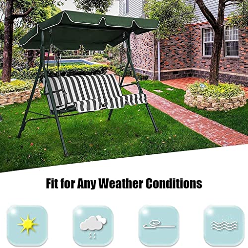 Swing Canopy Seat Set For Replacement, 60 * 20 * 4In Seat Porch Swing Canopy Replacement Patio Swing Cover (Color : Navy Blue, Size : 65 * 45 * 6In) #TOP5