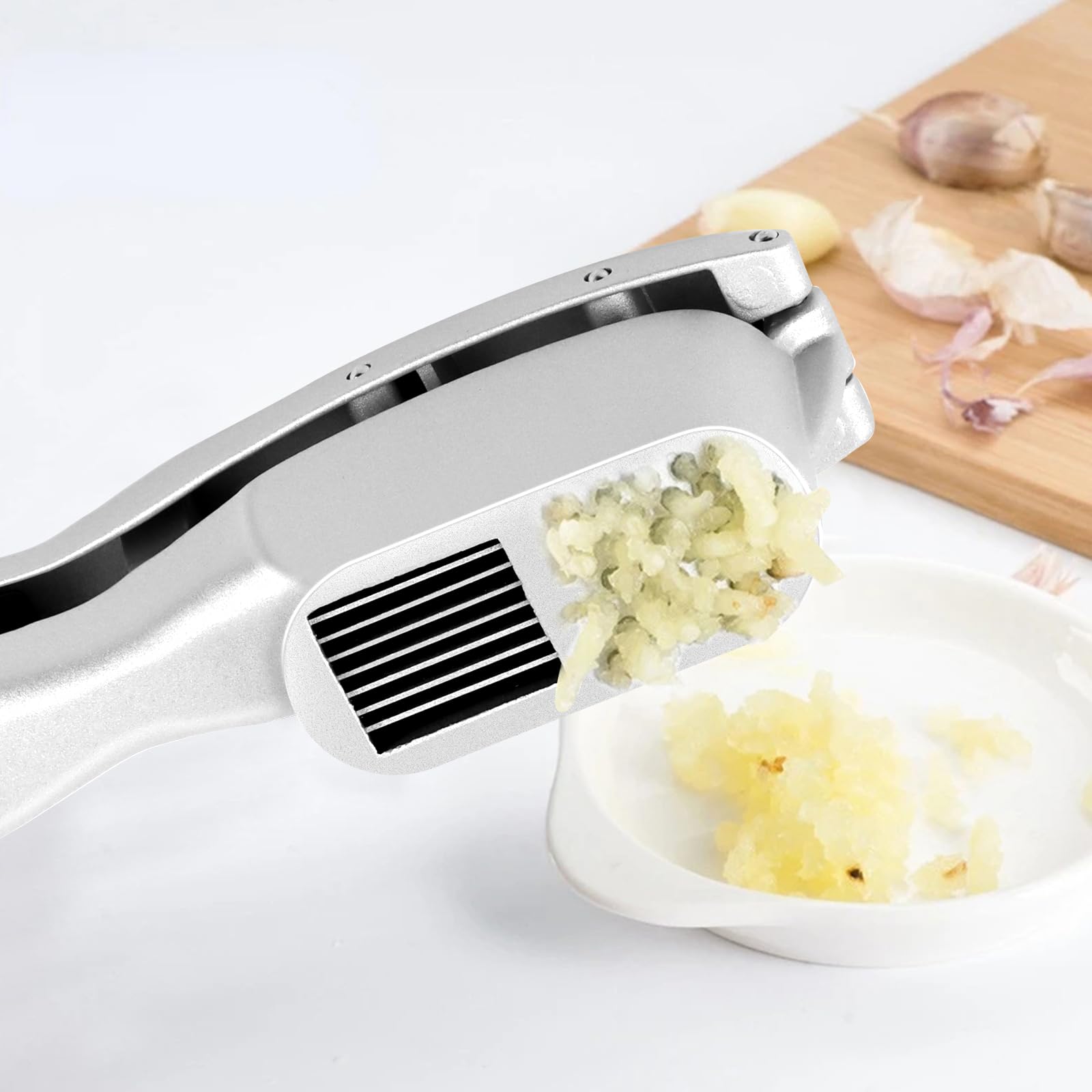 Prensador De Ajo Manual Multifunción, Rebanador De Molienda De Ajo Curvo, Picadora, Prensas De Ajo Inoxidables Compra Barata En