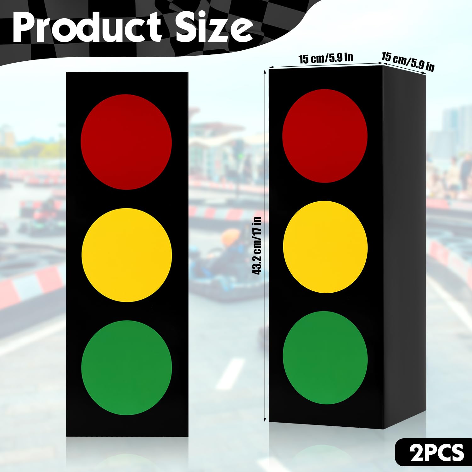 2pcs Traffic Light Favor Boxes for Kids, Creative Traffic Light Lamp Gift Boxes Funny Traffic Light Signs Table Centerpieces Present Boxes for Boys Girls Car Toy Themed Birthday Party Decorations