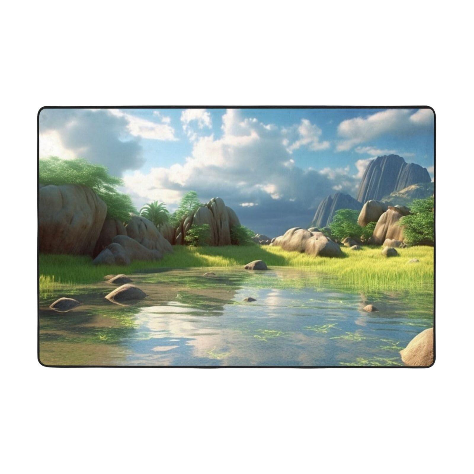 OPSREY landscape3 Printed Area Rug Home Decor Floor Mat Aesthetic Rug