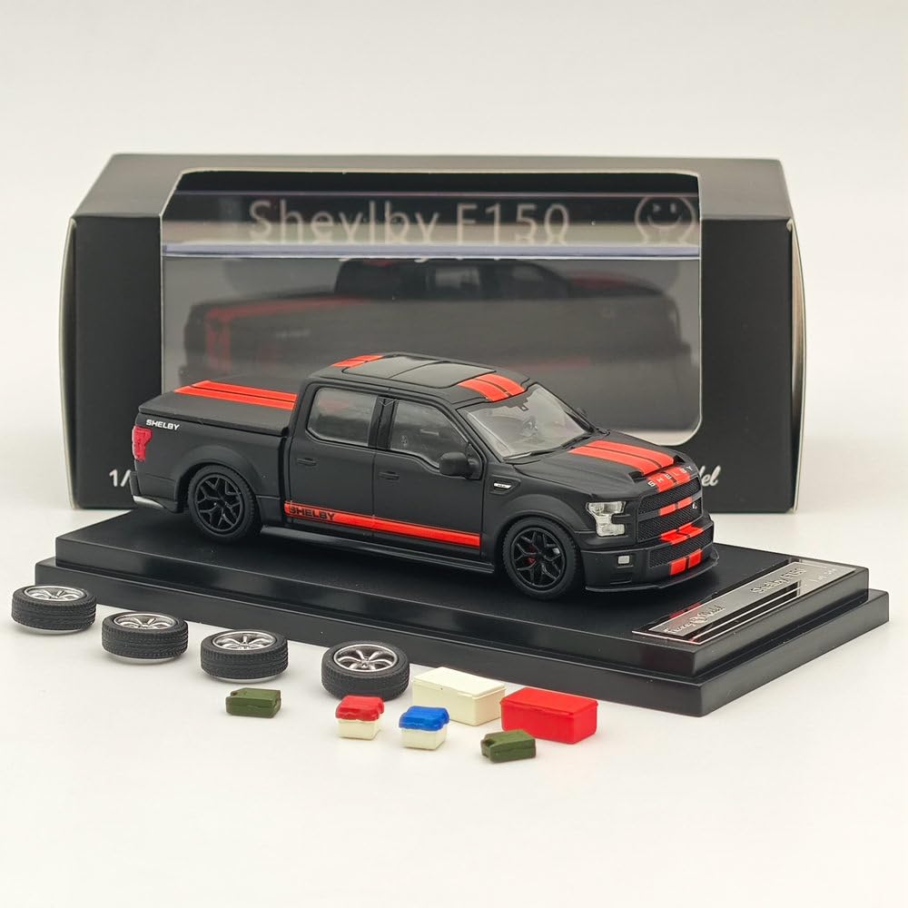 Funny Model 1:64 Shelby F150 Shelby Super Pickup Black Diecast Models Car Limited Collection