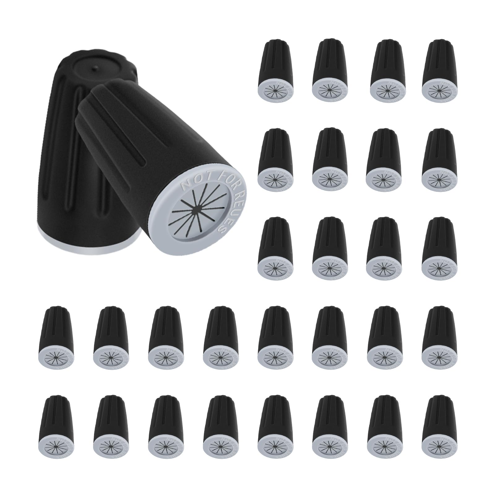 WUMUZAI 30 Pack Waterproof Wire Nuts, 22-12awg Outdoor Wire Connectors, Electric Wire Caps, Wire Connectors Twist