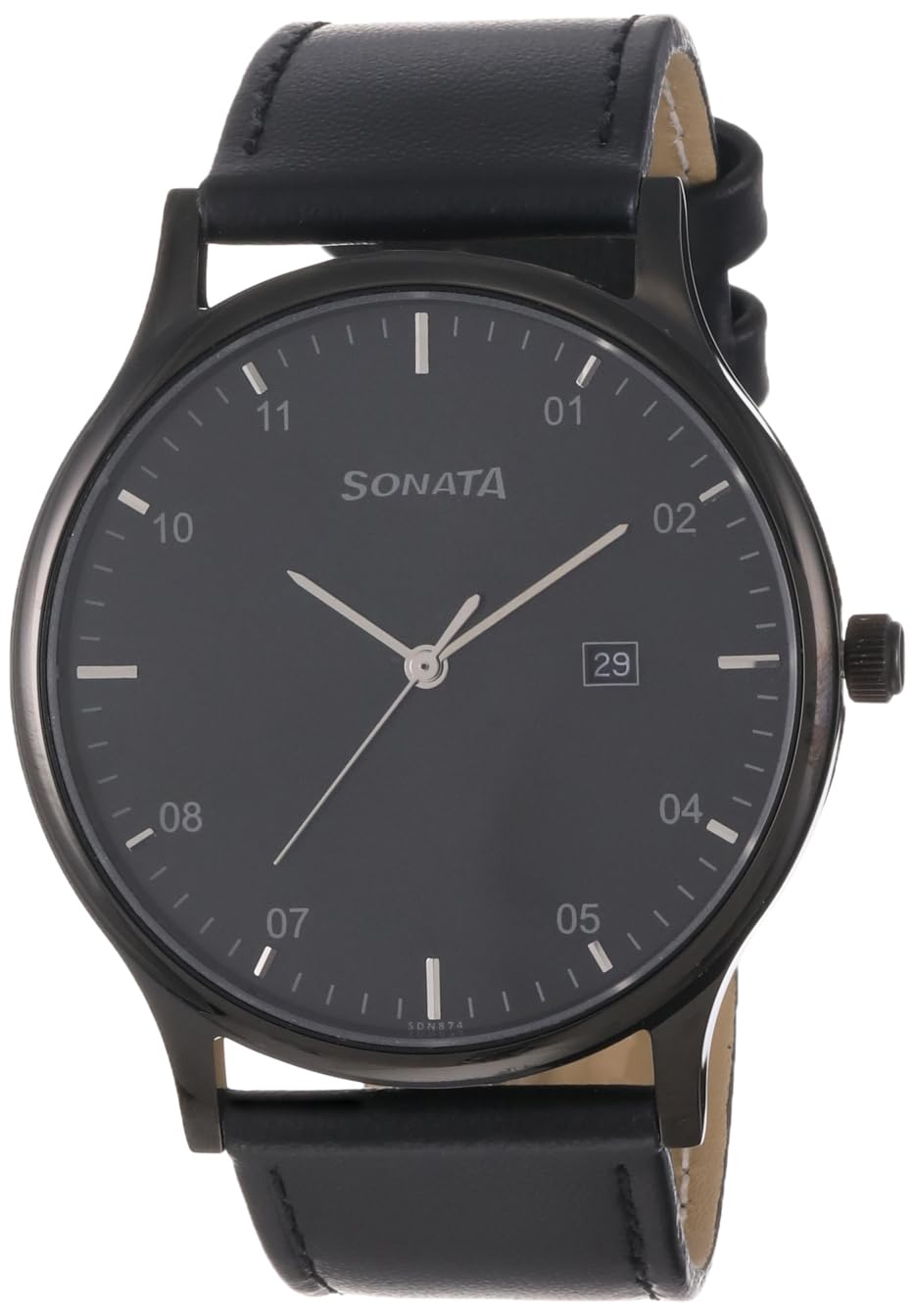 Fastrack Sonata Quartz Analog with Date Grey Dial Leather Watch for Men-77105Nl07 (B0C5MZJ1XC) Amazon Price History, Amazon Price Tracker
