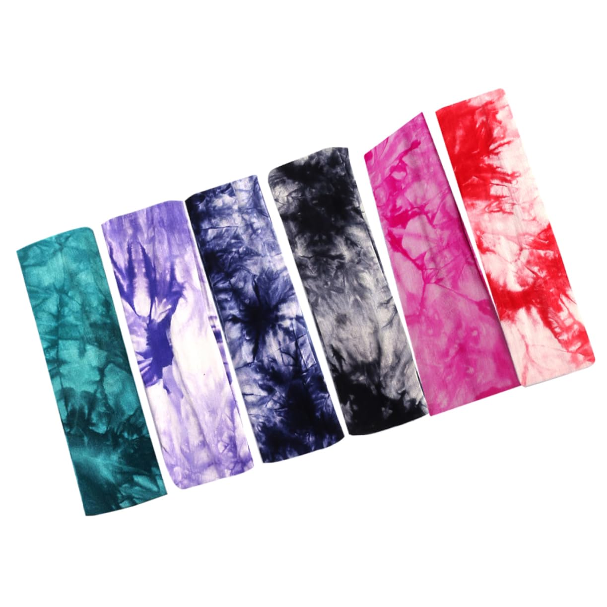 DOITOOL 18stücke Elastische Yoga-haarbänder Mit Schweißabsorbierender Funktion Bunte Tie-dye-designs Für Sport Und Fitness Schnelltrocknend Und Tragbar