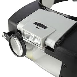 Beileshi Head Magnifier LED Illuminated Multi-Power Helmet Magnifying 1.5X 3X 8.5X 10x Magnifying Tools for Watch Repair, Arts & Crafts or As General Reading Aid