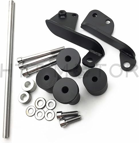 Miniatura 3 de HTTMT MT219-051-BK - Deslizador de marco sin corte compatible con 2003 2004 2005 2006 Cbr 600Rr Cbr600Rr Rr Negro