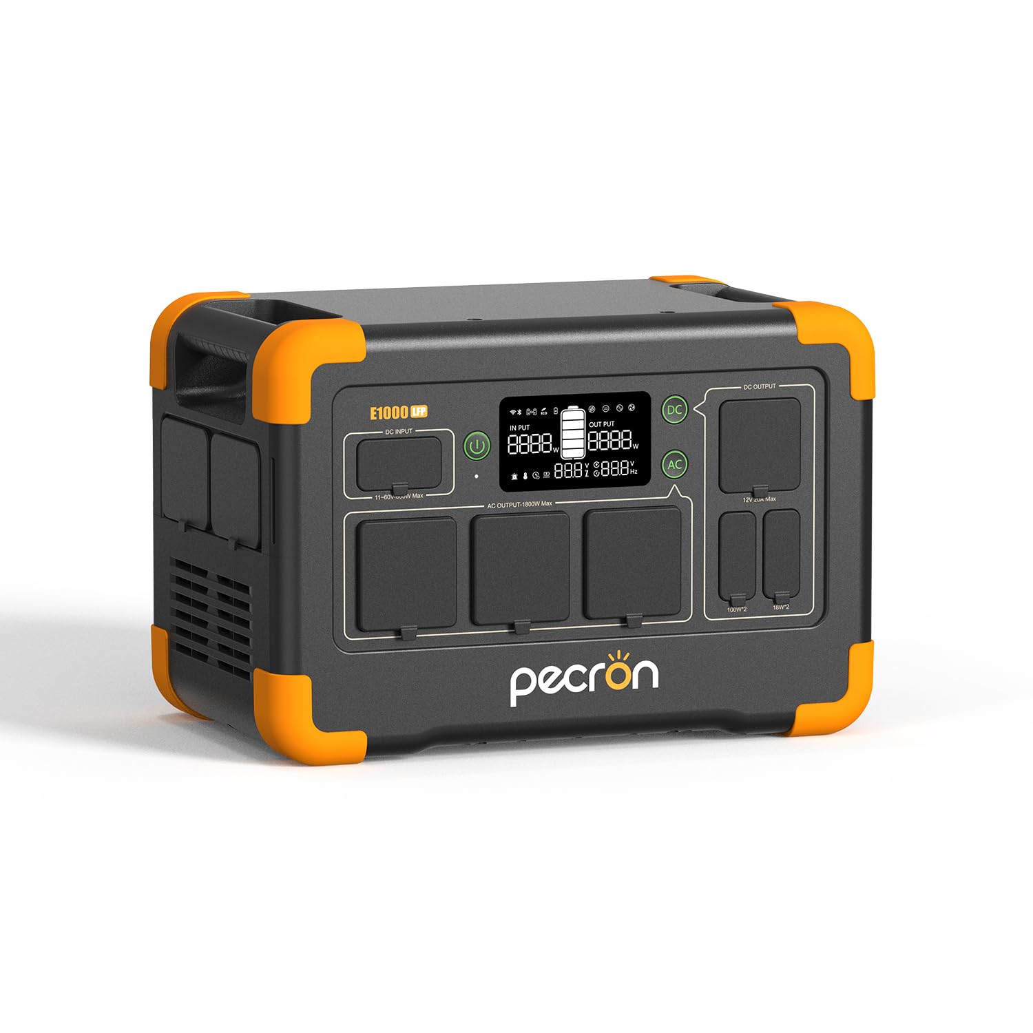 pecron Powerstation portatile E1000LFP, batteria di riserva LiFePO4, 1800 W AC/100 W USB-C, generatore solare per casa, campeggio, camper, emergenza