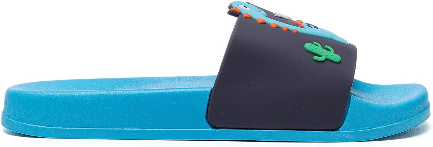 MEMON Toddler Little Kids Dinosaur Beach/Pool/Shower Slides/Anti-Skid Home Bath Slippers/Cute Summer Outdoor Shoes for Girls and Boys - Image 2