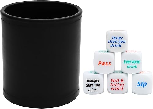 SOTOGO Juego de 7 dados para bar para beber, juego de dados para adultos, cumpleaños, boda, graduación, fiesta, recuerdos, juguetes