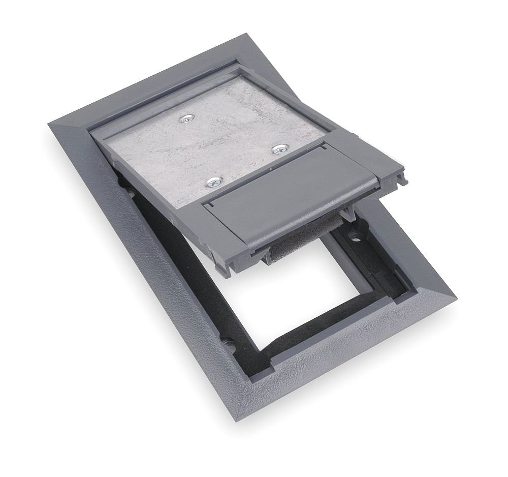 Floor Box Cover, 8-1/8 in., Gray