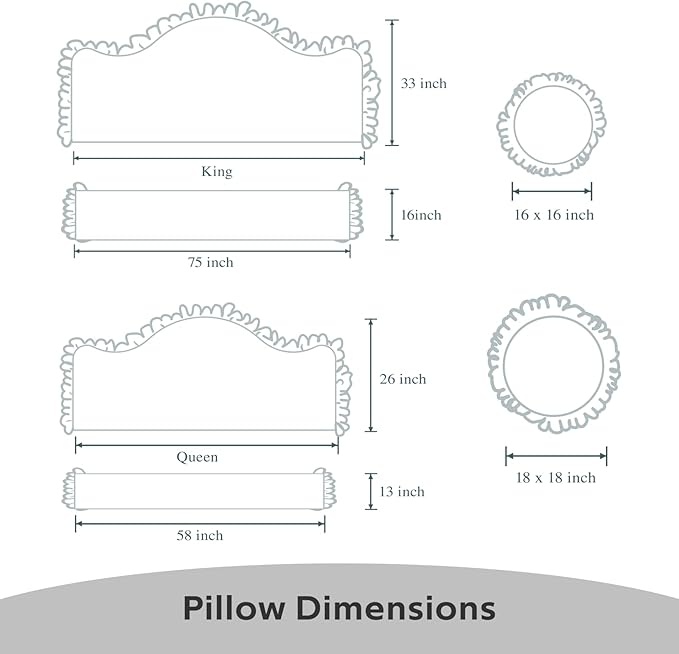 Set 4 Almohadas Decorativas Poliéster Queen Blanca con Funda Removible miniatura 2