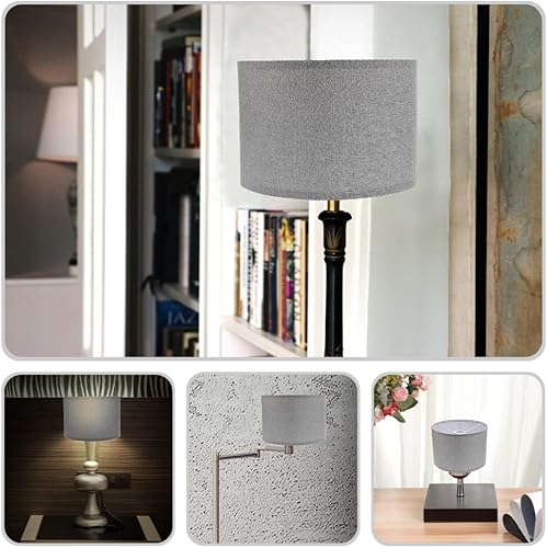 Miniatura 4 de DOITOOL Pantalla de lámpara de decoración del hogar para lámparas de mesa, pantalla de lámpara de tambor, pantallas de repuesto pequeñas de lino