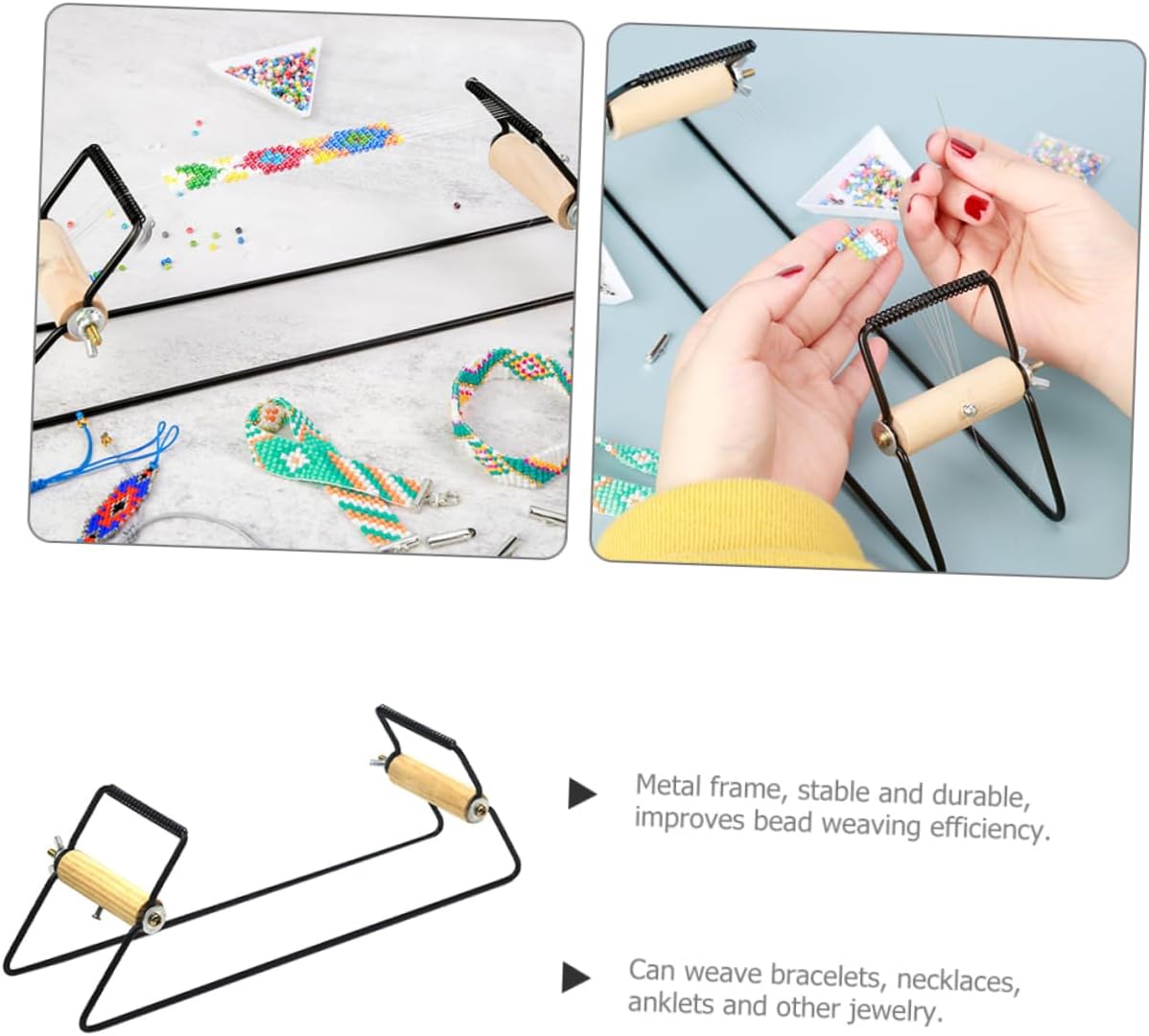 Metal Beading Loom for DIY Bracelet and Anklet Jewelry Making