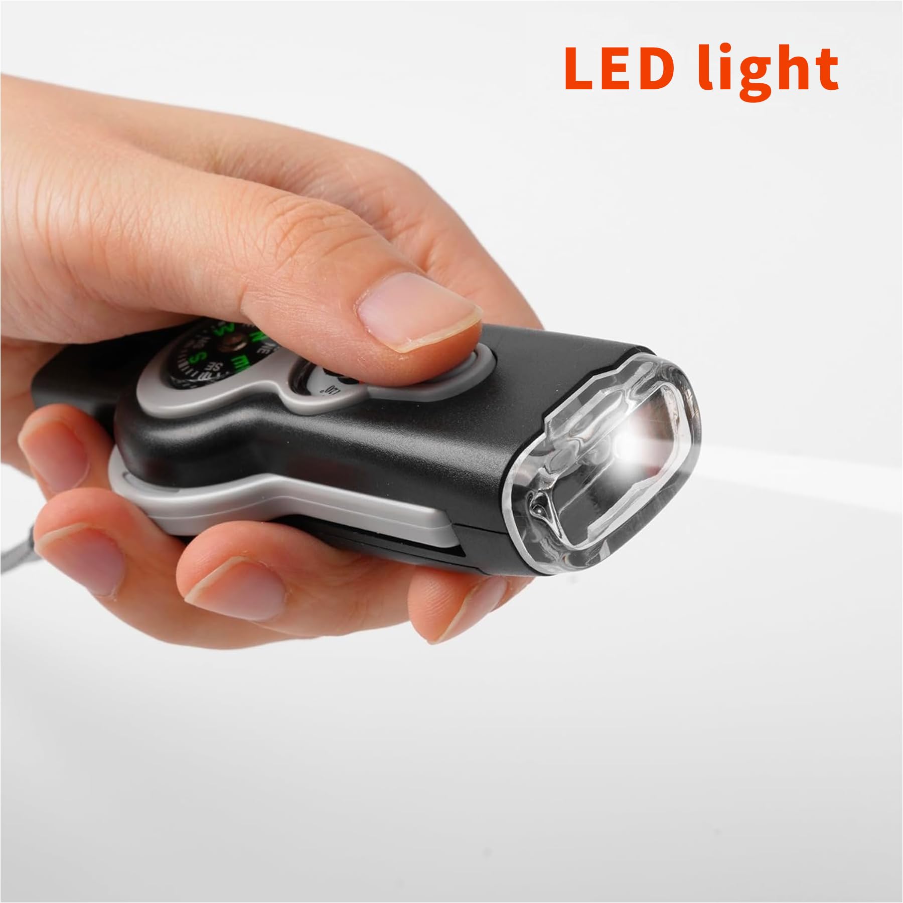 Silbato con función de Supervivencia de Emergencia, Silbato de Seguridad Multifuncional para Exteriores con cordón, Ideal para Kayak, canotaje, Senderismo, Camping, Escalada, Caza, Pesca