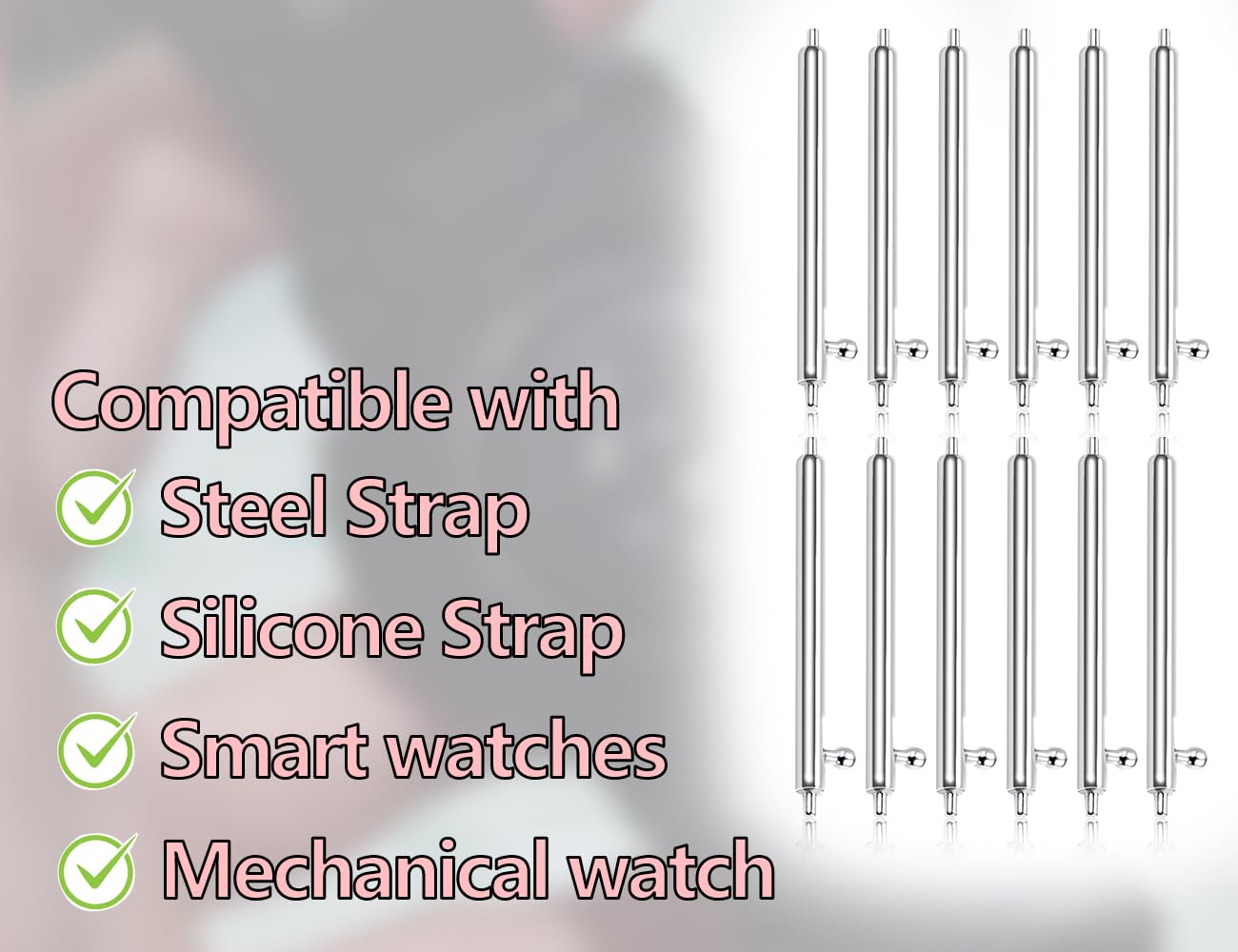 KAPSING 12 sztuk szybkozłączek teleskopowych, stal nierdzewna, teleskopy, Quick Release Premium stal szlachetna teleskopy (1,5 x 22 mm), NS-BDKGSE22-23-07