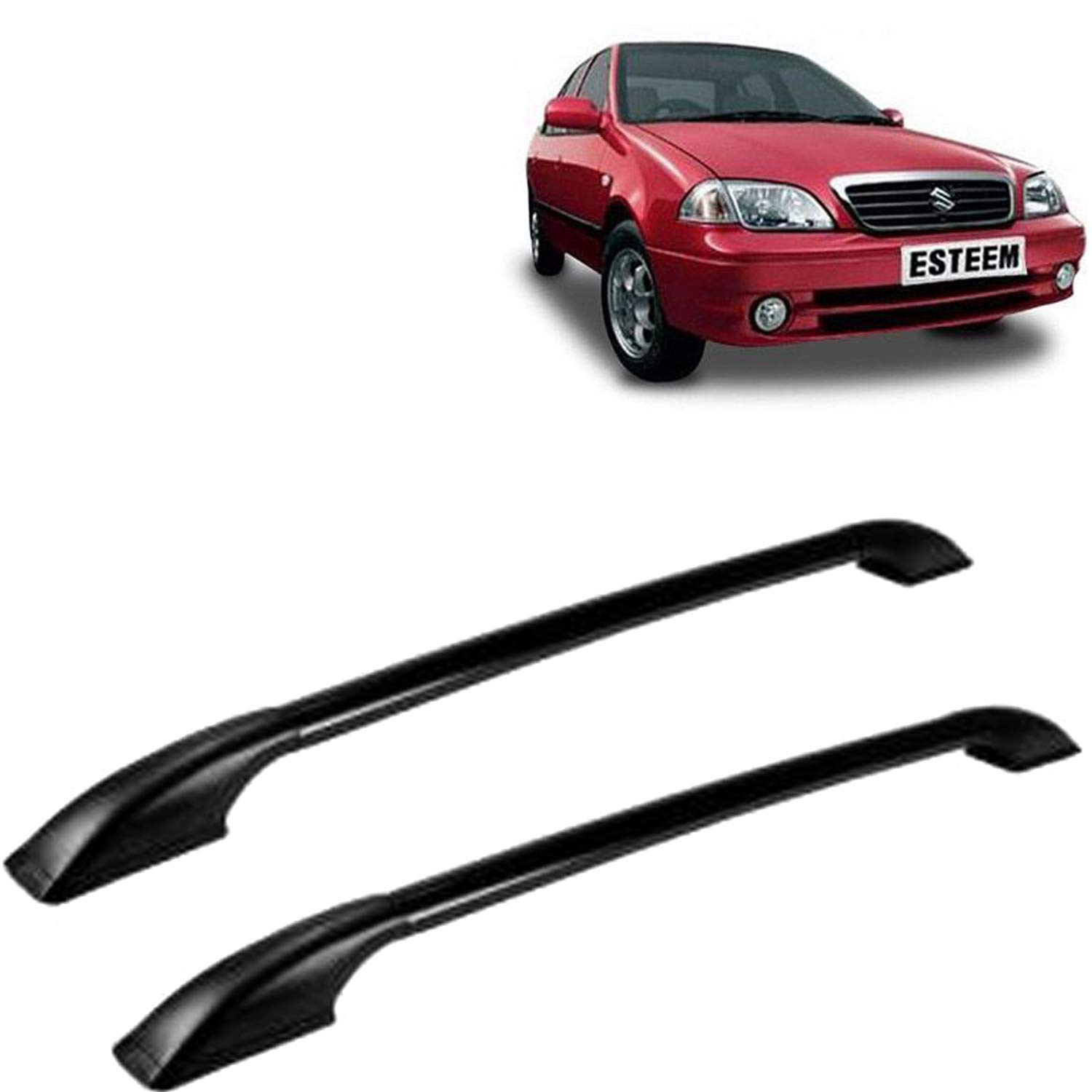 Vocado Black Car Drill Free Roof Rails for Maruti Esteem-image-34