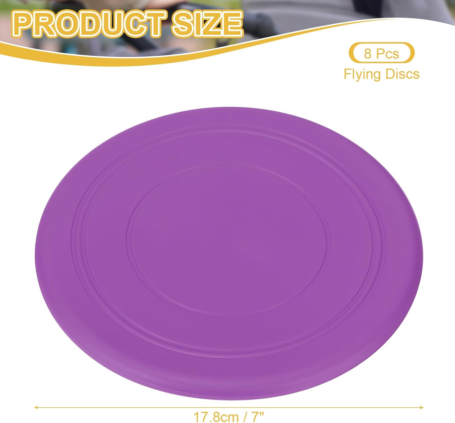 PATIKIL Flying Disc Soft Silicone Colorful Flying Disk Flyer for Outdoor Sports Lawn image 2