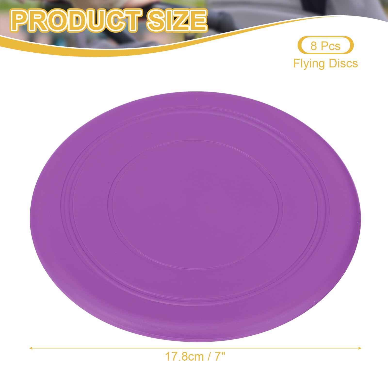 PATIKIL Disque volant en silicone souple coloré pour sports de plein air entraînement jeux de pelouse