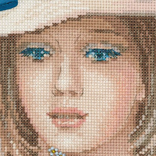 Riolis Premuim 100/045 - Forget Me Not - Counted Cross Stitch Kit 11.75" X 15.75" Zweigart 14Ct. Beige Aida 19 Colors #TOP4